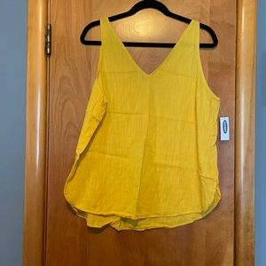 Yellow V-Neck Tank Top